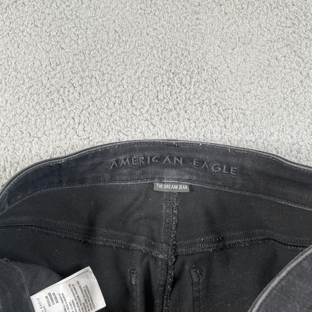 American Eagle Jegging Jeans Womens 6 Black High Rise Skinny Stretch Denim Pants - Picture 4 of 16